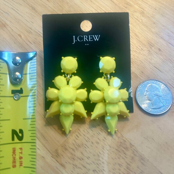 J. Crew yellow opaque statement dangle earrings--SOLD OUT on J.Crew site - Picture 3 of 9